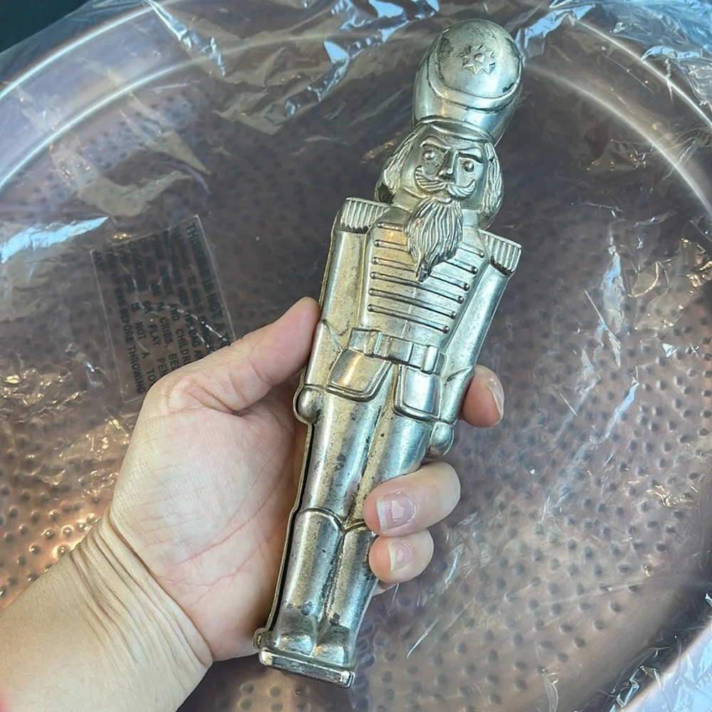 Vintage Godinger silver C 1993 nut cracker 8” tall